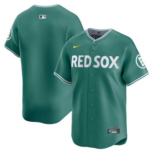 Men%27s Boston Red Sox Blank Green 2025 City Connect Limited Stitched Jerseys